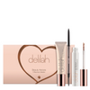  De complete Delilah Beauty Heroes Collection met Under Wear Primer, Lip Saviour en Brow Line in Sable