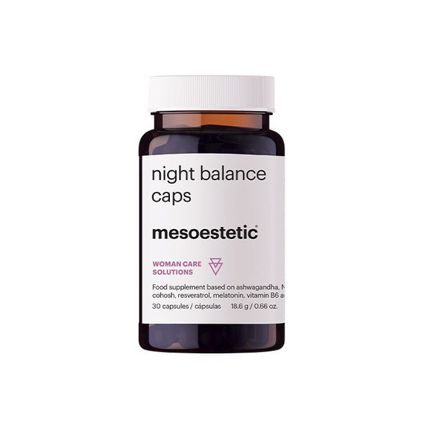Mesoestetic Night Balance Caps – Voedingssupplement met Melatonine, Ashwagandha & Vitamine B6