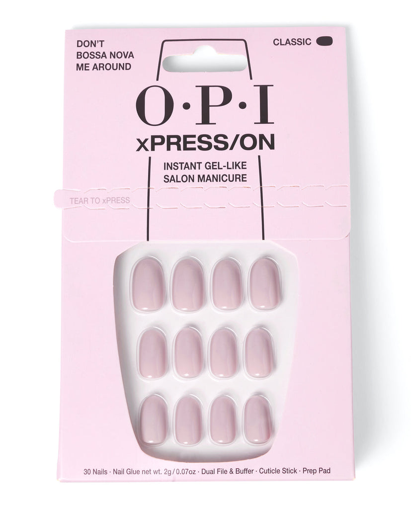 OPI xPRESS/ON – Don’t Bossa Nova Me Around – Korte Zelfklevende Kunstnagels met Gel-look