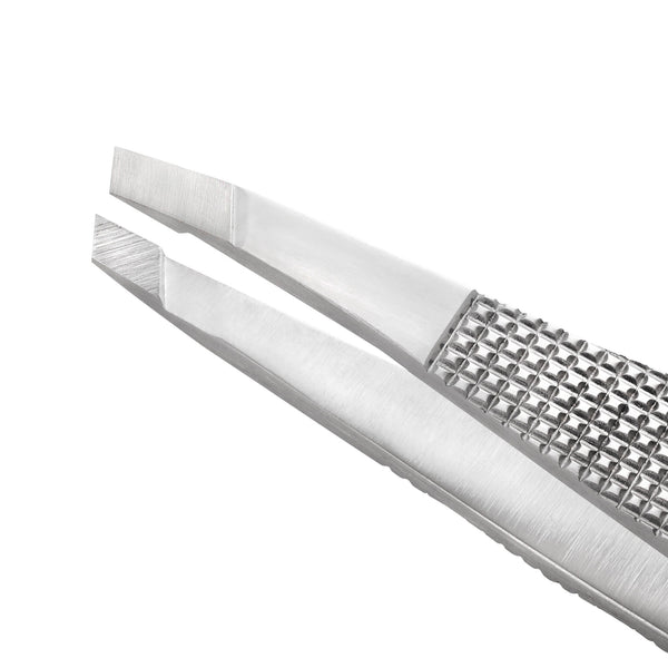 Tweezerman Slant Tweezer Wide Grip – Precisie Pincet met Schuine Punt – Comfortabele Grip voor Wenkbrauwverzorging