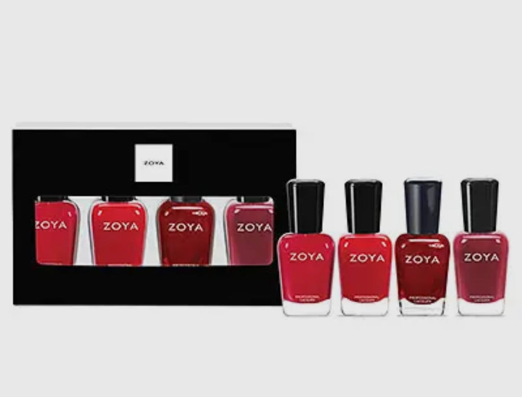Zoya - 1904 Quad Red Geschenkset - 4 Nagellack in voller Größe