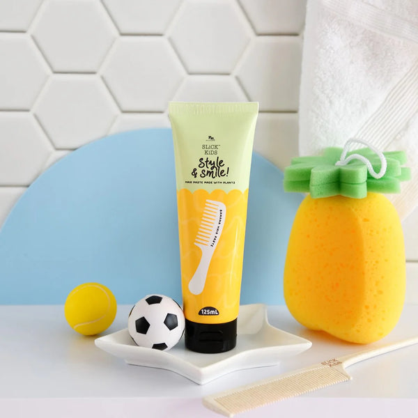 No Nasties Kids – Natuurlijke Haarpasta voor Kinderen – Kokos & Limoen – Medium Hold (125ml)