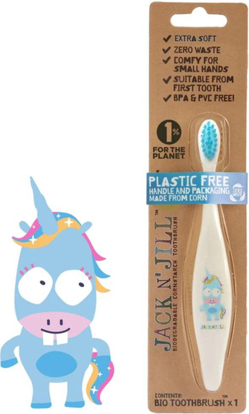 Jack N' Jill - Biologisch Afbreekbare Kindertandenborstel Milieuvriendelijk en Zacht