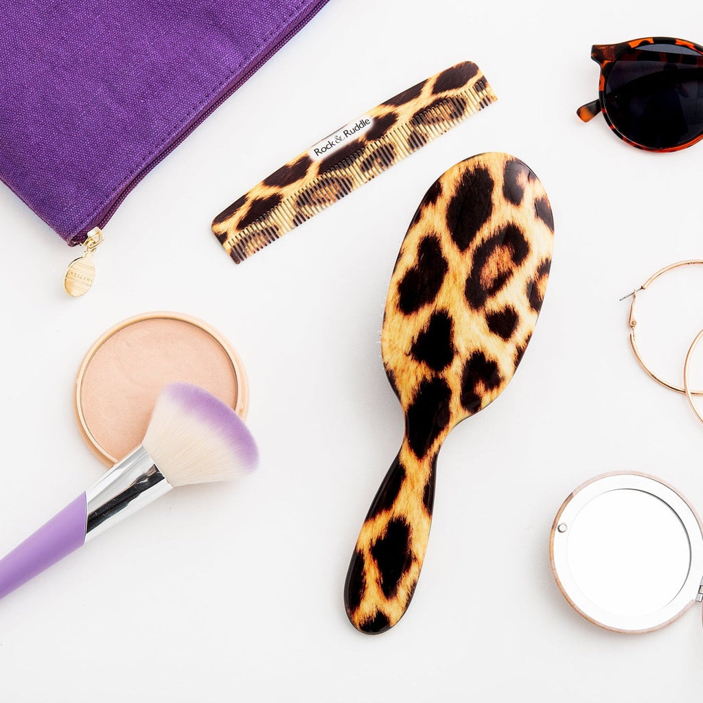 Rock & Ruddle - Lepoard Small Bristle Haarborstel - Beauty Junkies
