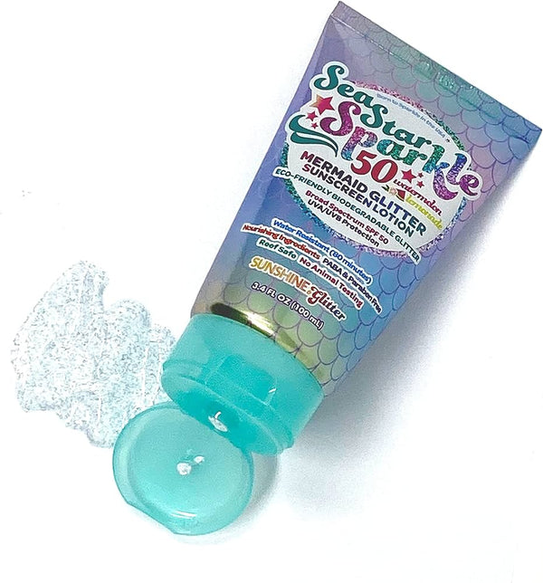 Sunshine & Glitter - Sea Star Zeemeerminglitter SPF 50 Zonnebrandcrème