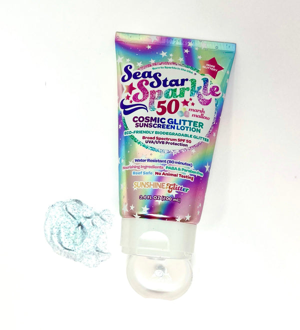 Sunshine & Glitter - Sea Star Sparkle Cosmic SPF 50 Biodegradable Glitter Sunscreen