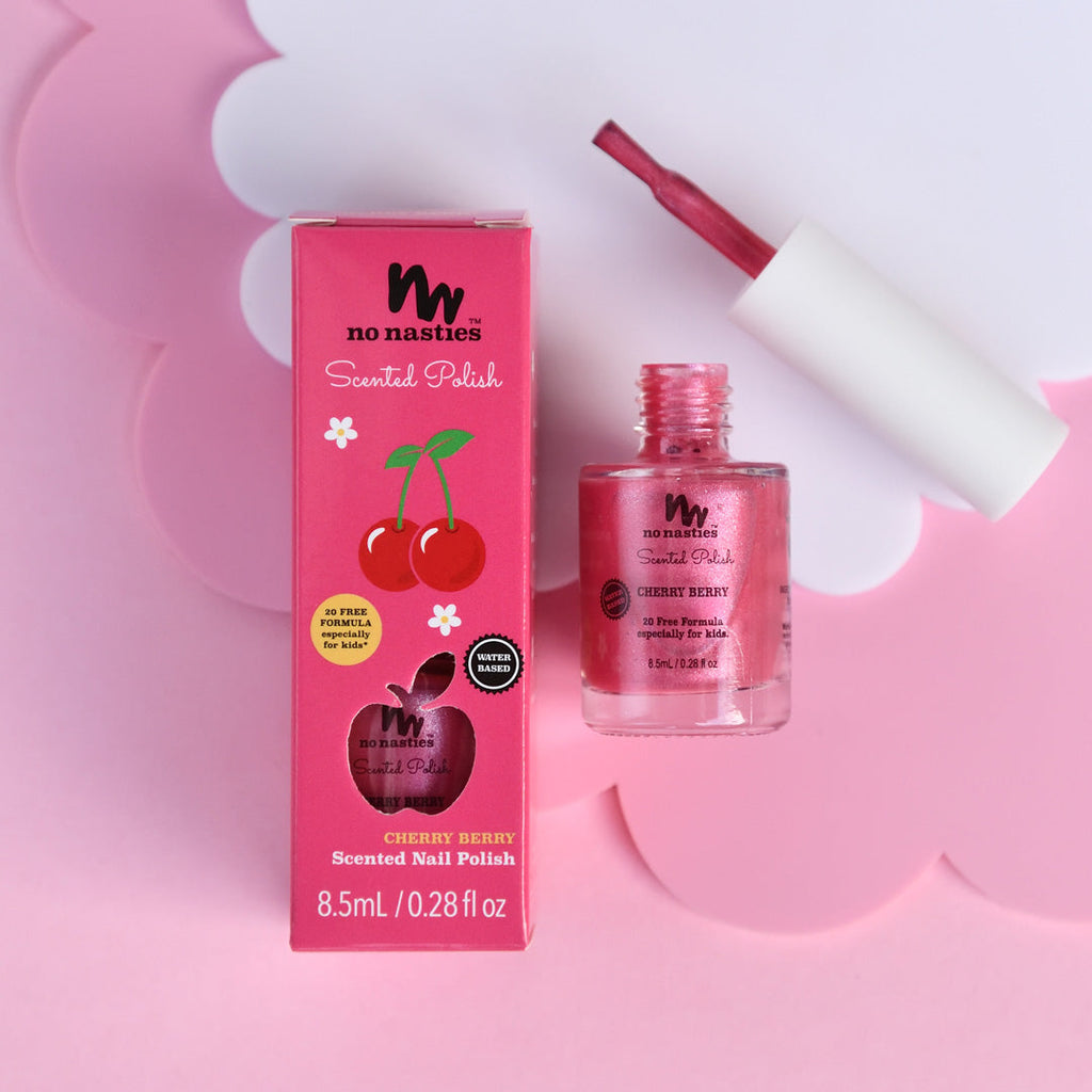 No Nasties - Cherry Berry Kindernagellak - Felroze