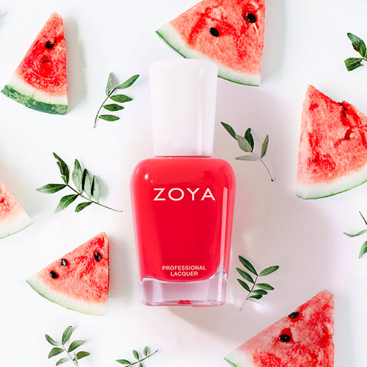 Zoya – Frankie – Vegan Nagellak – Neon Watermeloenrood – Matte Crème Finish – 15 ml