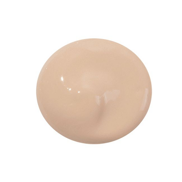 Vloeibare textuur van Mesoestetic Mesoprotech Mineral Fluid SPF 50 met pigment om witte resten van fysische filters te minimaliseren en bescherming tegen zichtbaar licht te verbeteren