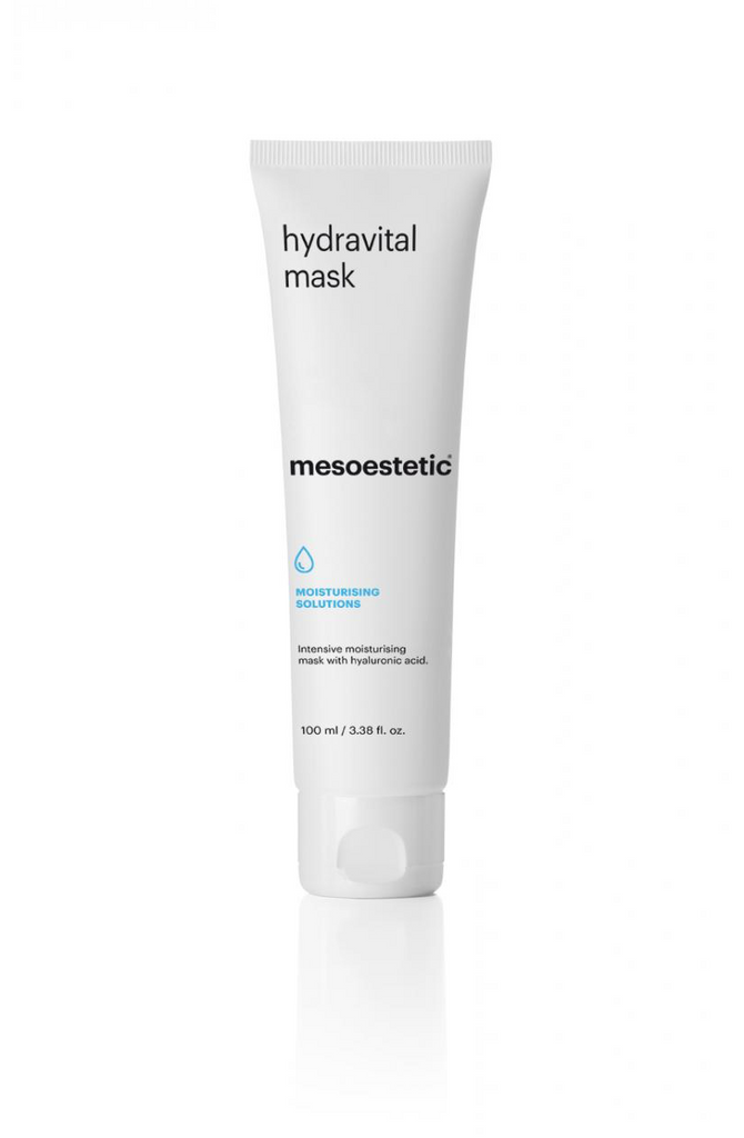 Mesoestetic® Hydra-Vital Mask – Intensief hydraterend masker met hyaluronzuur voor droge en gedehydrateerde huiden, herstelt vocht en versterkt de huidbarrière.