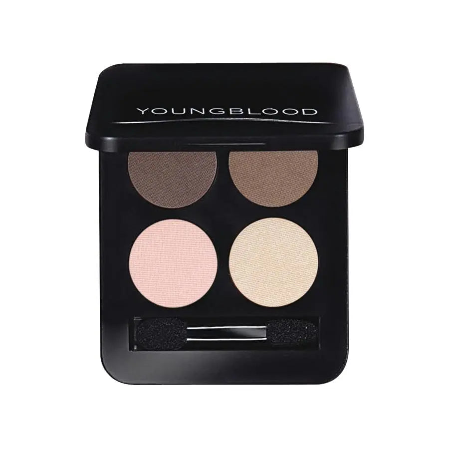 Youngblood - Pressed Eyeshadow Quad - Vier oogschaduwen in box met spiegel - Rijke pigment - Beauty Junkies