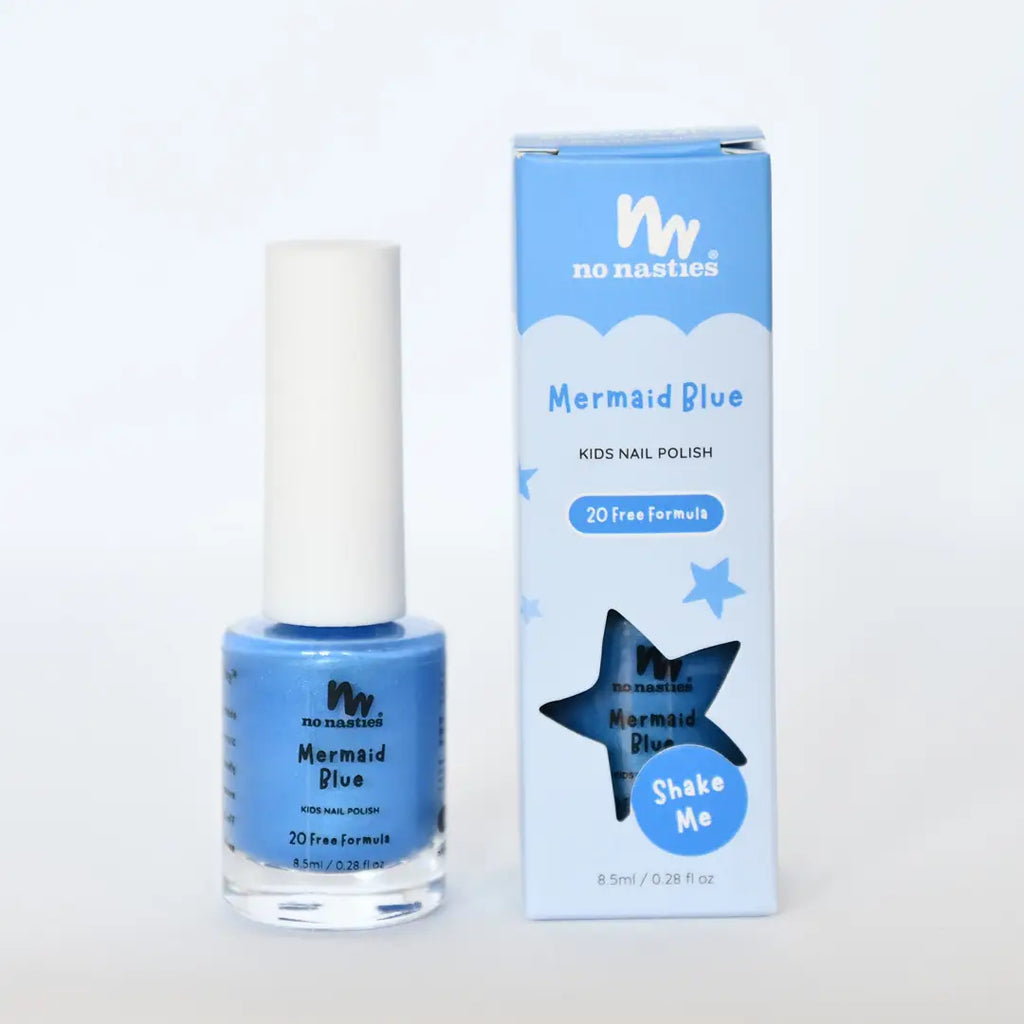 No Nasties - Kindernagellak op waterbasis - Mermaid Blue (8,5 ml)