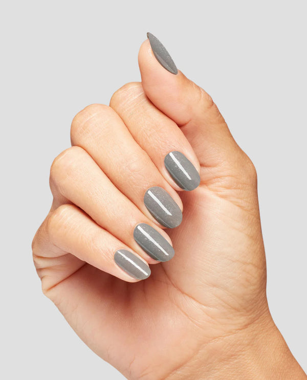 OPI Infinite Shine – Belly Button Bling – Grijze Shimmer Gel-look Nagellak