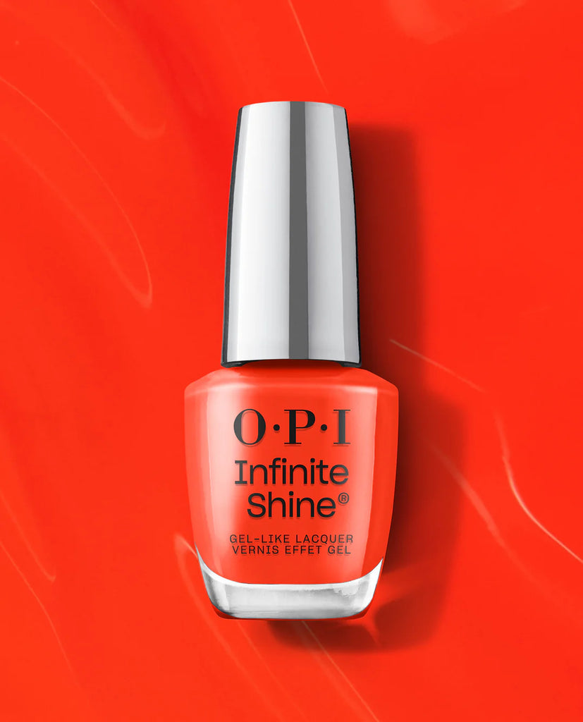 OPI Infinite Shine – Mini Plaid Flirt – Oranje-Rode Gel-look Nagellak