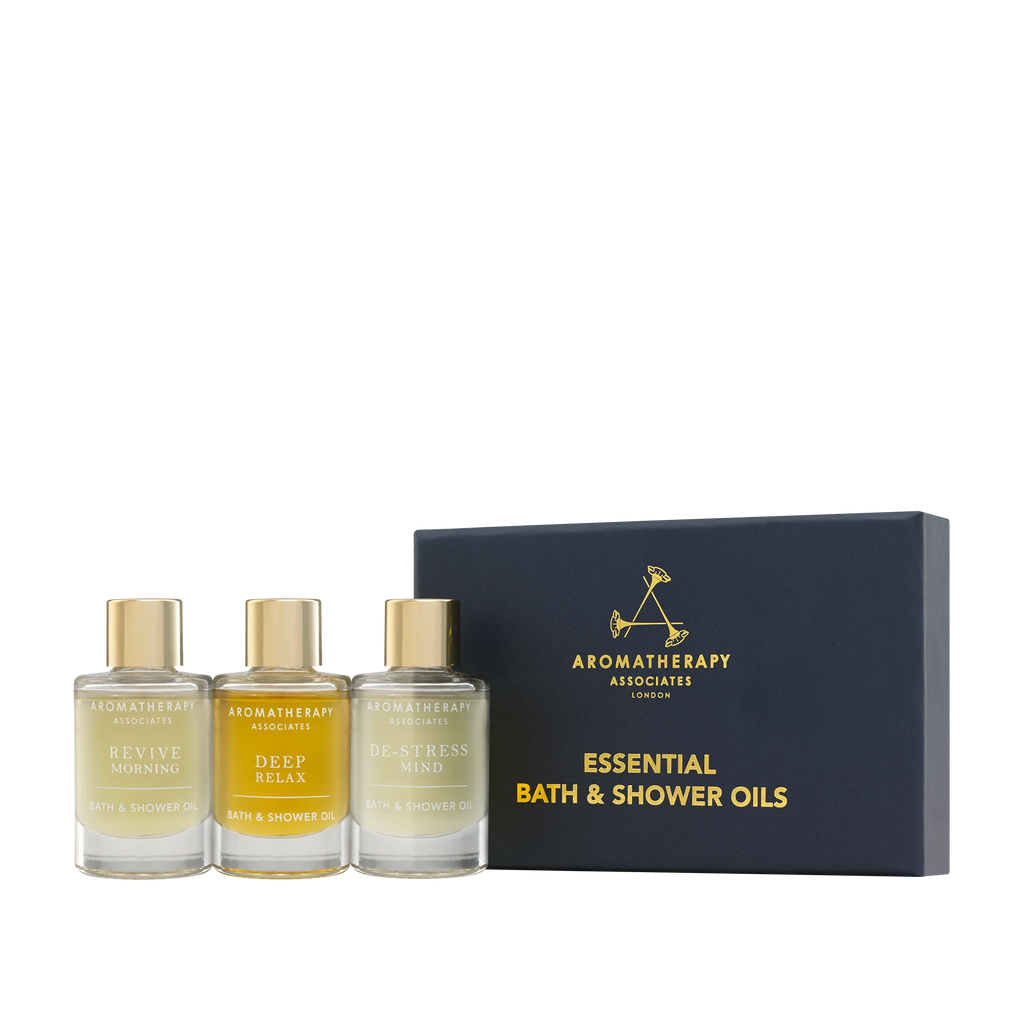 Aromatherapy Associates - Essential Bath & Shower Oils (3 producten) - Relax, De-Stress, Revive - Beauty Junkies