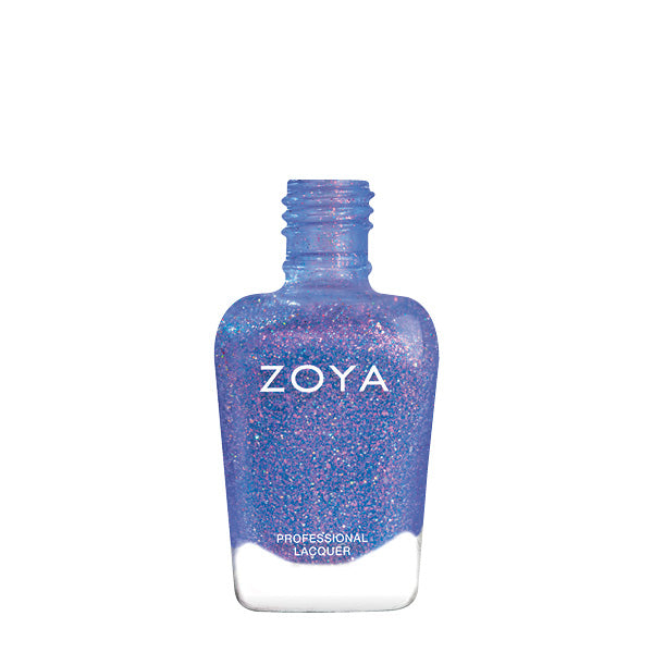 Zoya Starling – Vegan Blauw-Lila Nagellak met Roze Glitter – Metallic Finish 15 ml