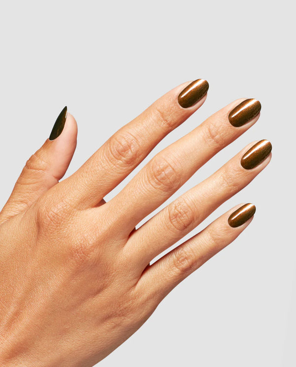 OPI Nail Lacquer – Band Tease - Donkerbruine Metallic Nagellak met Koper Glans