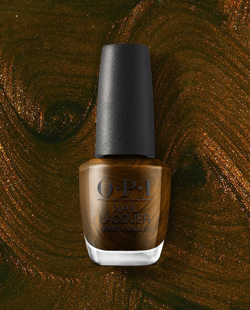 OPI Nail Lacquer – Band Tease - Donkerbruine Metallic Nagellak met Koper Glans