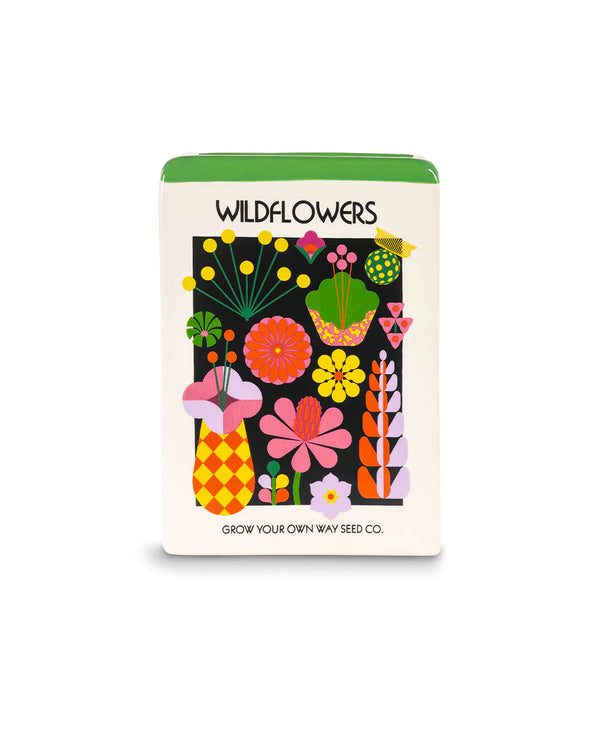 Ban.do - Wildflower Seeds Vaas – Keramische Vaas met Bloemzaad-Design