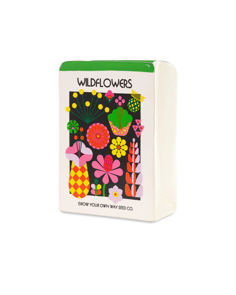 Ban.do - Wildflower Seeds Vaas – Keramische Vaas met Bloemzaad-Design