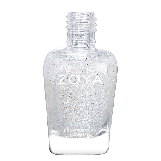 Zoya Eclipse nagellakfles – zilveren holografische nagellak met regenboog sparkle