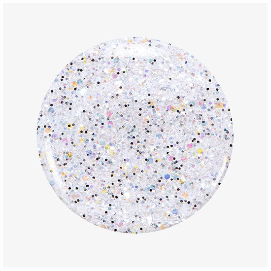 Zoya Eclipse kleurweergave – transparant zilver met holografische regenboogglans