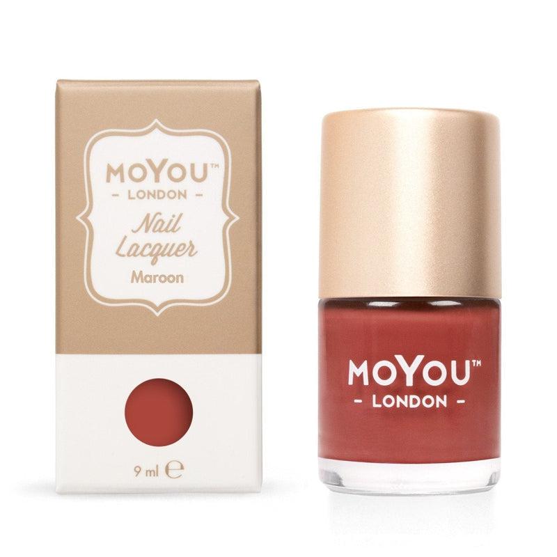 MoYou London - Nagellak voor Stempelen en Basis Kleur - Maroon 9ml - Beauty Junkies