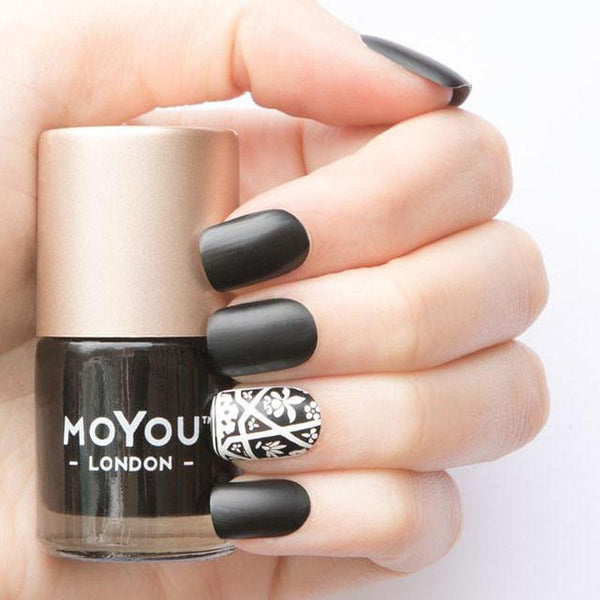 MoYou London - Nagellak voor Stempelen en Basis Kleur - Black Knight 9ml - Beauty Junkies