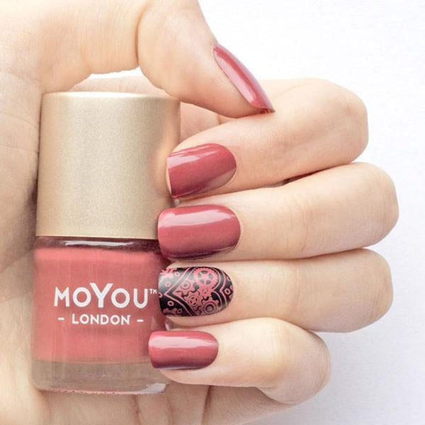 MoYou London - Nagellak voor Stempelen en Basis Kleur - Maroon 9ml - Beauty Junkies