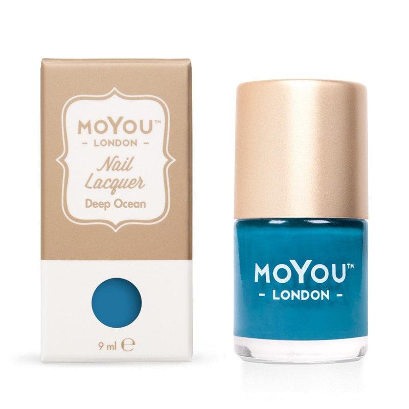 MoYou London - Nagellak om te Stempelen en Basis Lak Deep Ocean 9ml - Beauty Junkies