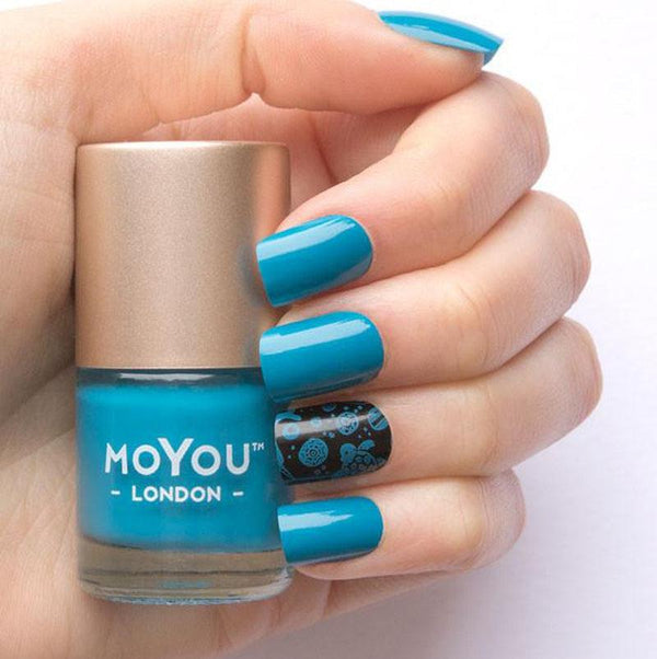 MoYou London - Nagellak om te Stempelen en Basis Lak Deep Ocean 9ml - Beauty Junkies