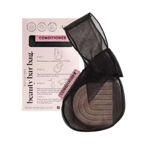 Kitsch -  Conditioner Bar Bag – Zwart – Duurzaam Opbergzakje voor Conditioner Bars