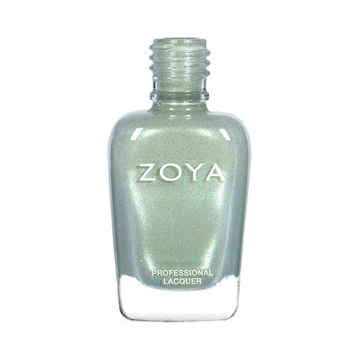 Zoya Lacey nagellakfles – lichtgroene nagellak met micro-sparkle glans