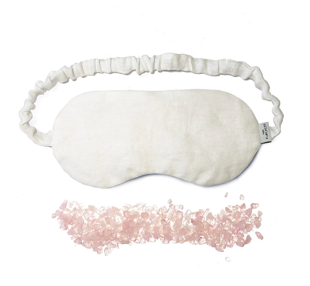 Soopz - Oogmasker Rozenkwarts – Zijde Oogmasker voor Ontspanning & Frisse Ogen