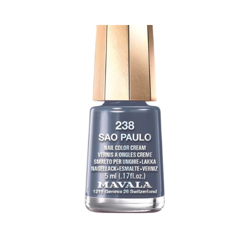 Mavala Sao Paulo 238 Mini Nagellak - Grijs-blauwe tint voor een moderne en verfijnde look