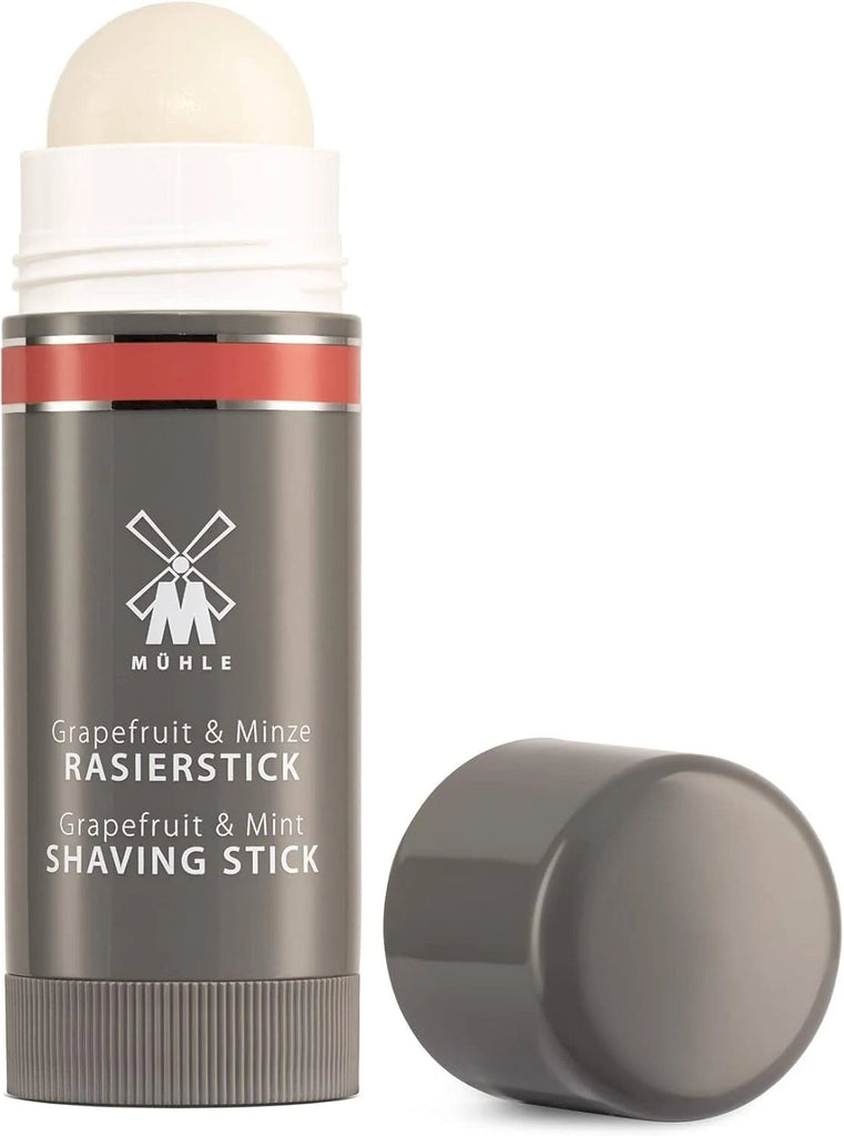 Mühle scheerstick met deksel – grapefruit & mint geur, scheerzeep in compacte reisverpakking