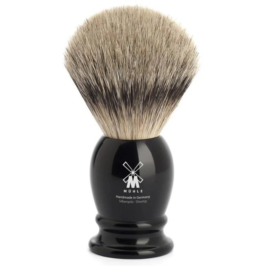 Mühle - Scheerkwast Silvertip Classic Zwart (M) - Beauty Junkies