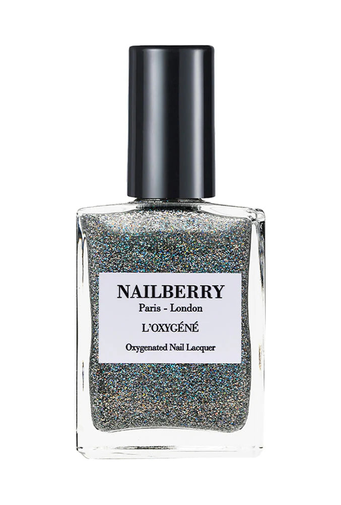 Flesje Nailberry Cosmic Glitter Top Coat met holografische glitters