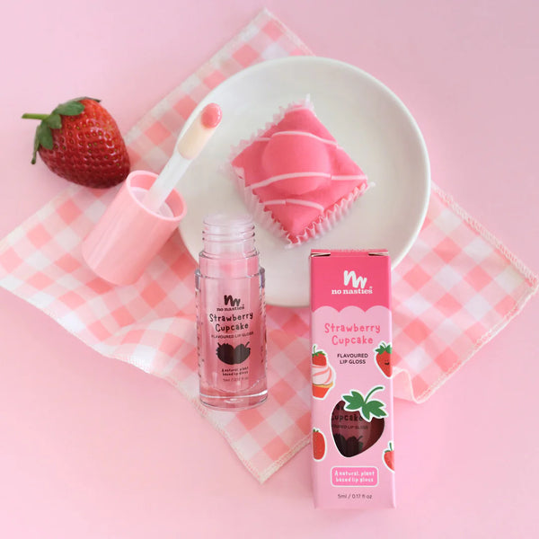 No Nasties -  Kids Lip Gloss – Strawberry Cupcake (Natuurlijk & Vegan)