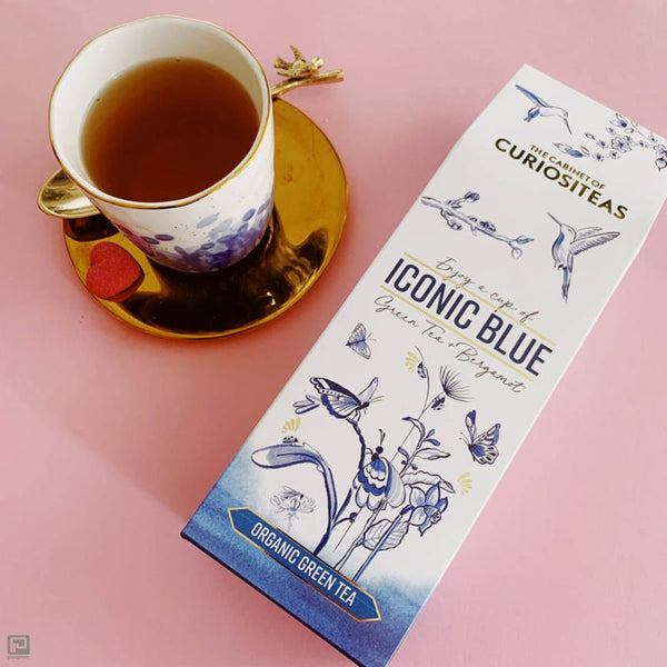 The Cabinet of CuriosiTeas - Iconic Blue Green Tea Giftbox - Delfts Blauw - Beauty Junkies