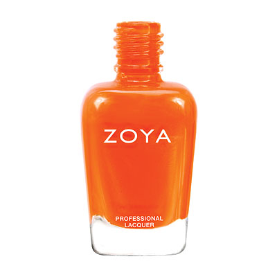 Zoya Thandie – heldere oranje nagellak in het originele Zoya flesje