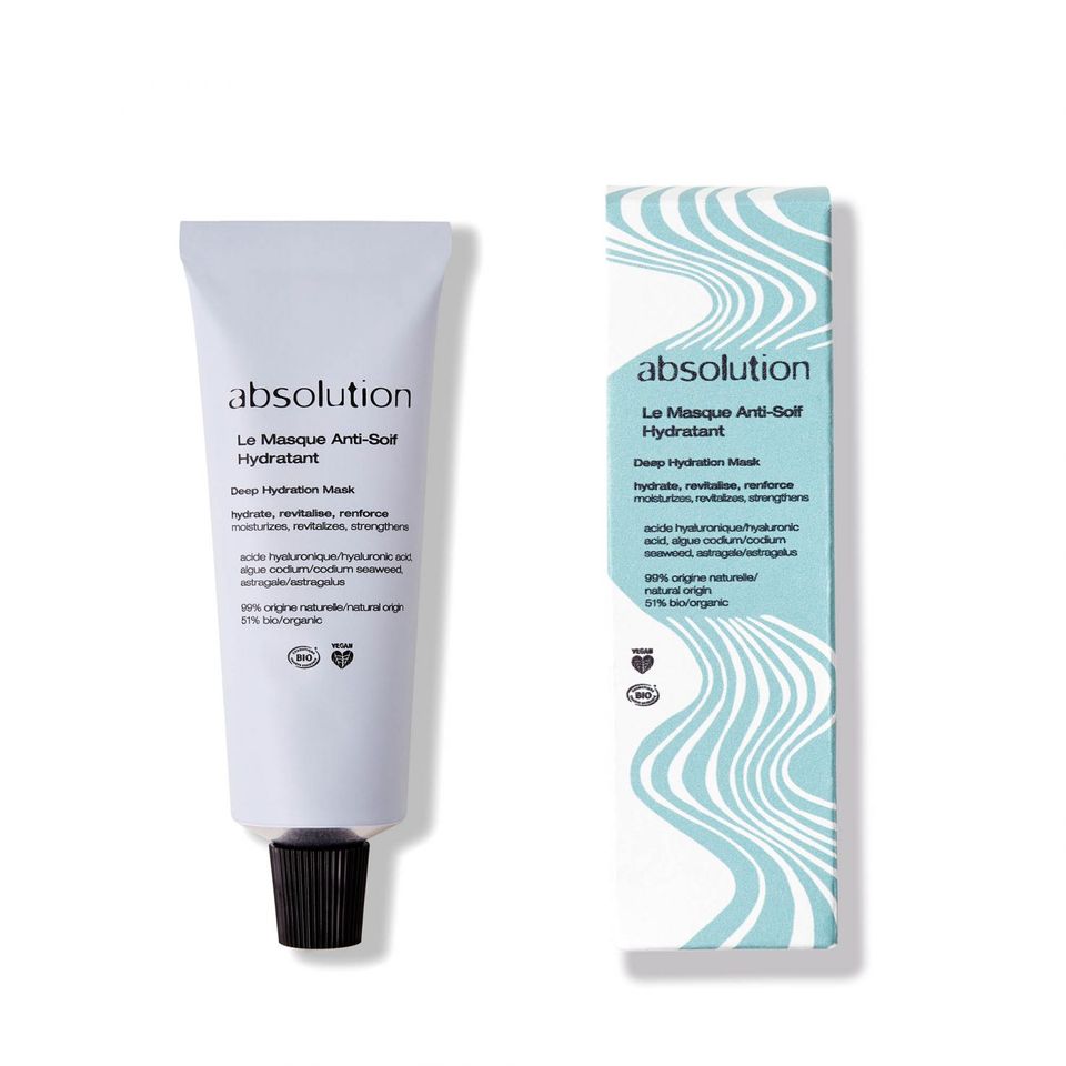 Tube en verpakking van Le Masque Anti-Soif Hydratant op witte achtergrond