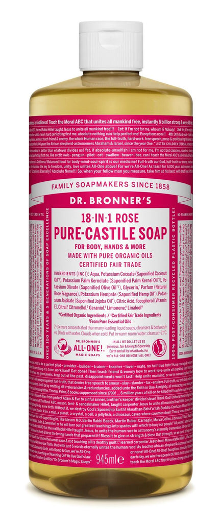 Dr Bronner's - Vloeibare zeep Roos - Beauty Junkies