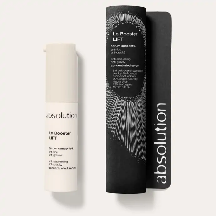 Absolution Le Booster Lift met verpakking op een witte achtergrond